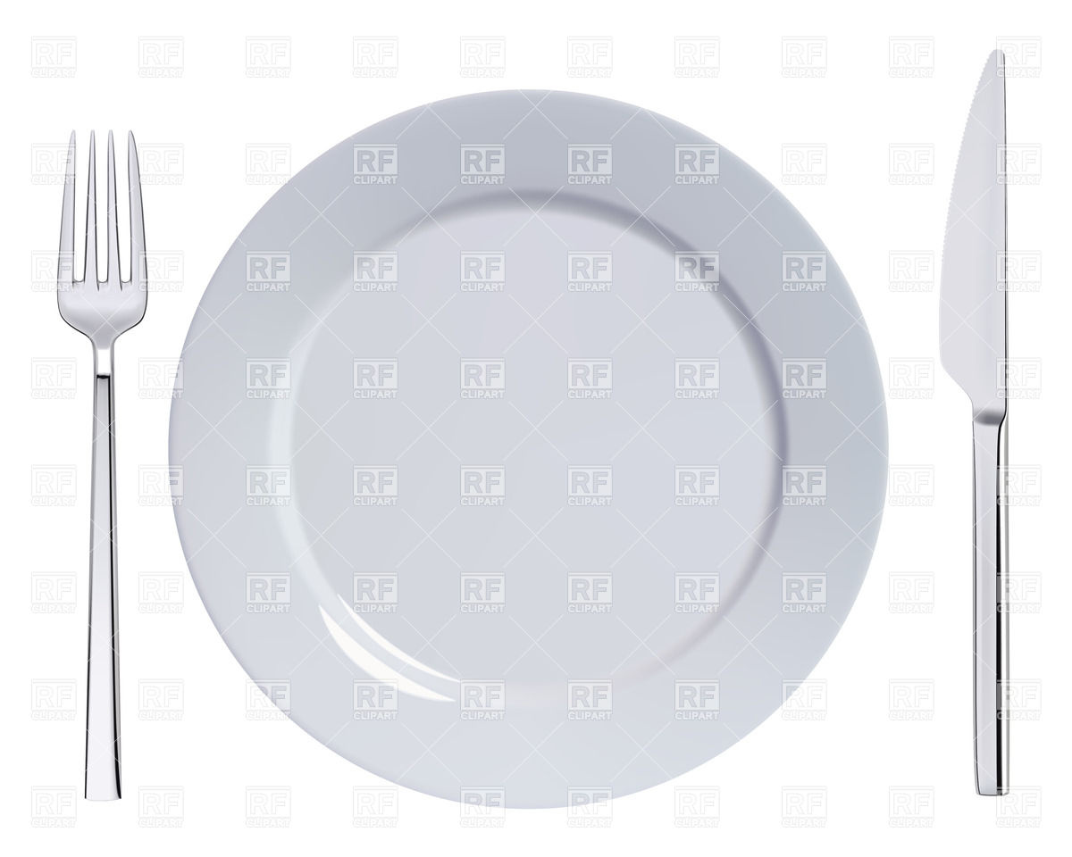 1200x960 Dinner Plate, Knife And Fork Vector Image Vector Artwork Of Food