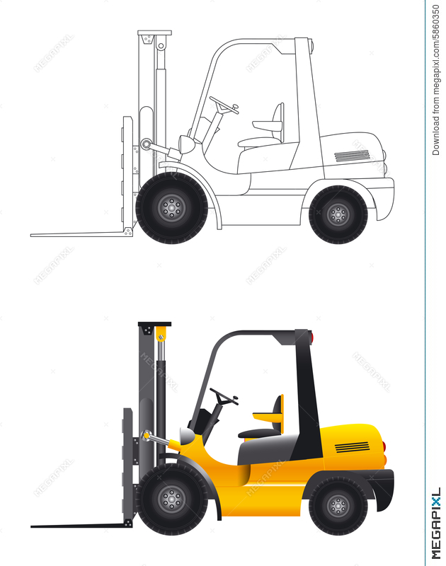 630x800 Forklift Vector Illustration 5860350