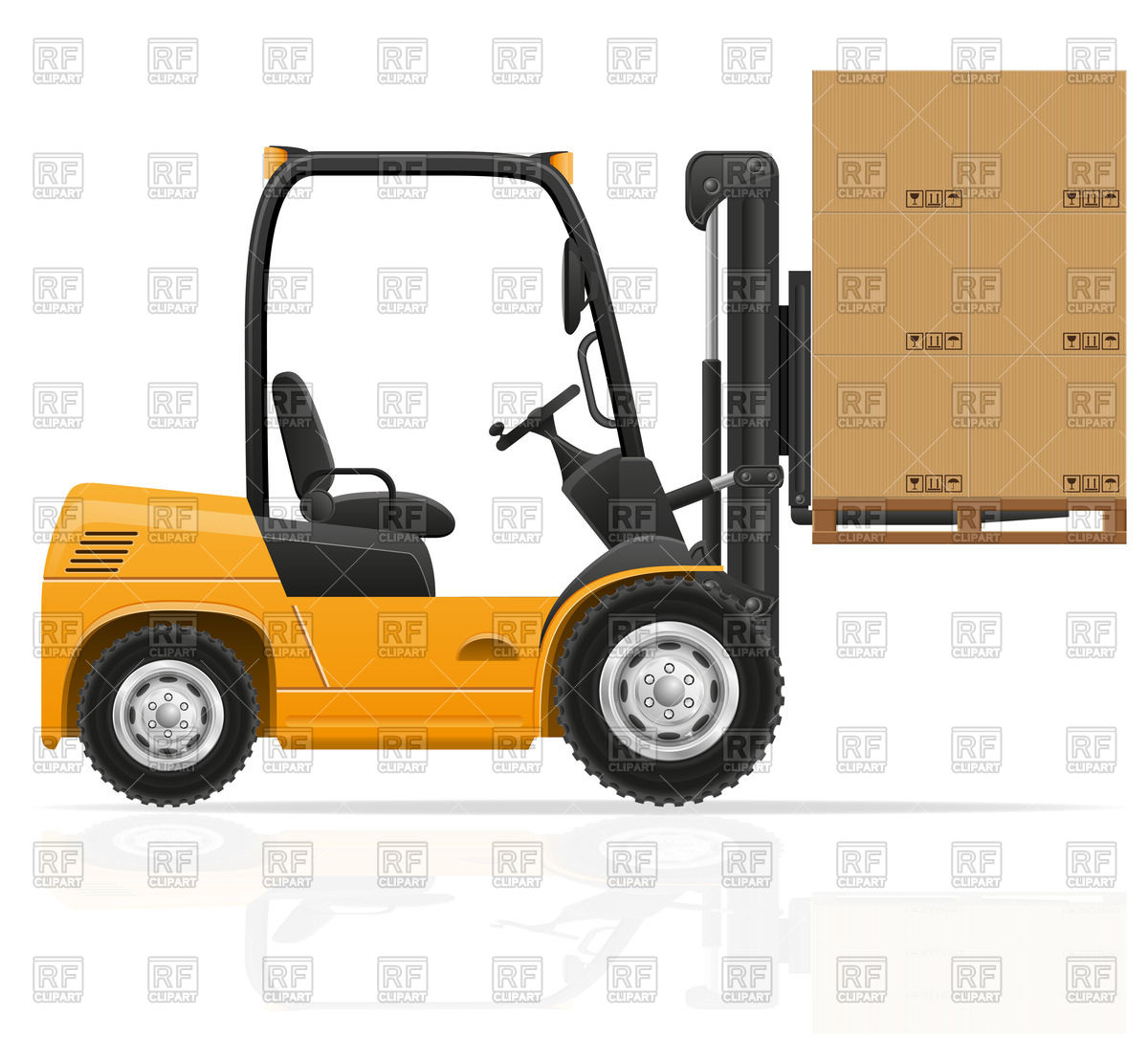 1200x1086 Forklift Truck With Box