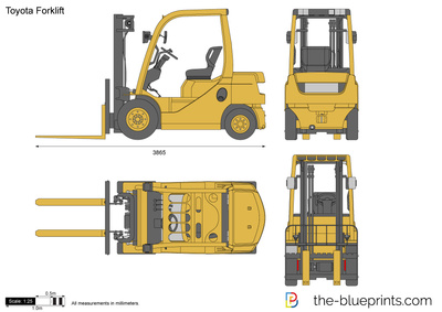 400x283 Toyota Forklift Vector Drawing