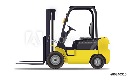500x300 Forklift Vector Illustration