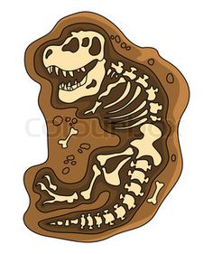 236x281 T Rex Fossil Vector Clip Art Illustration With Simple Gradients