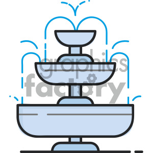 300x300 Royalty Free Water Fountain Vector Royalty Free Icon Art 405421