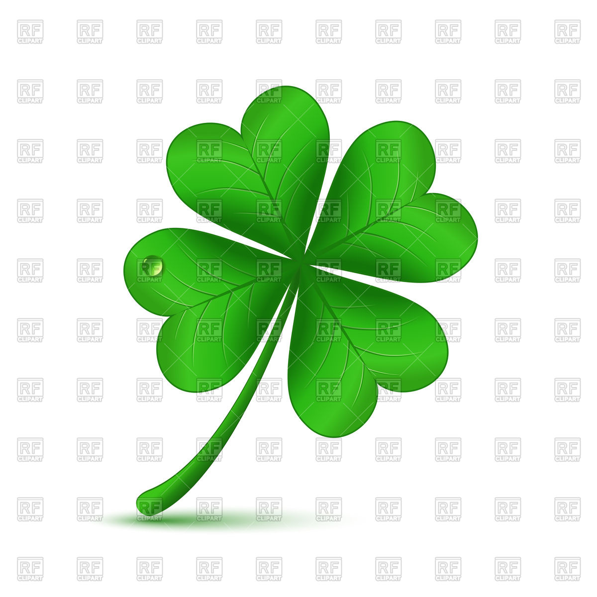 1200x1200 Four Leaf Green Clover Vector Image Vector Artwork Of Plants And