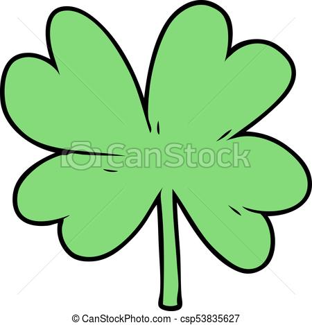 450x469 Cartoon Four Leaf Clover Vector Illustration