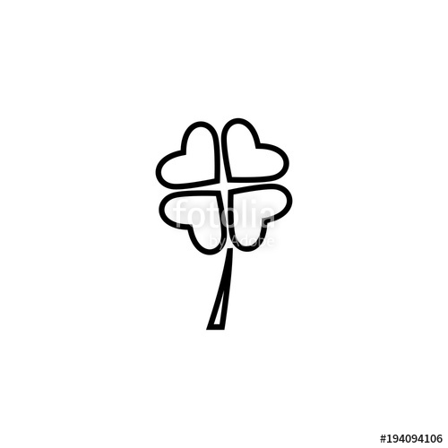 500x500 Four Leaf Clover Vector Icon Stock Image And Royalty Free Vector