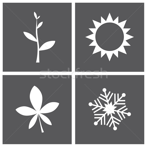 600x600 Four Seasons Vector Illustration Rafal Stachura (Rafalstachura