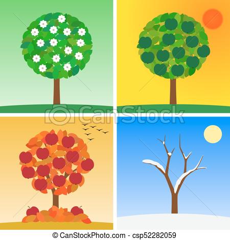 450x470 Four Seasons. Four Season Of Year