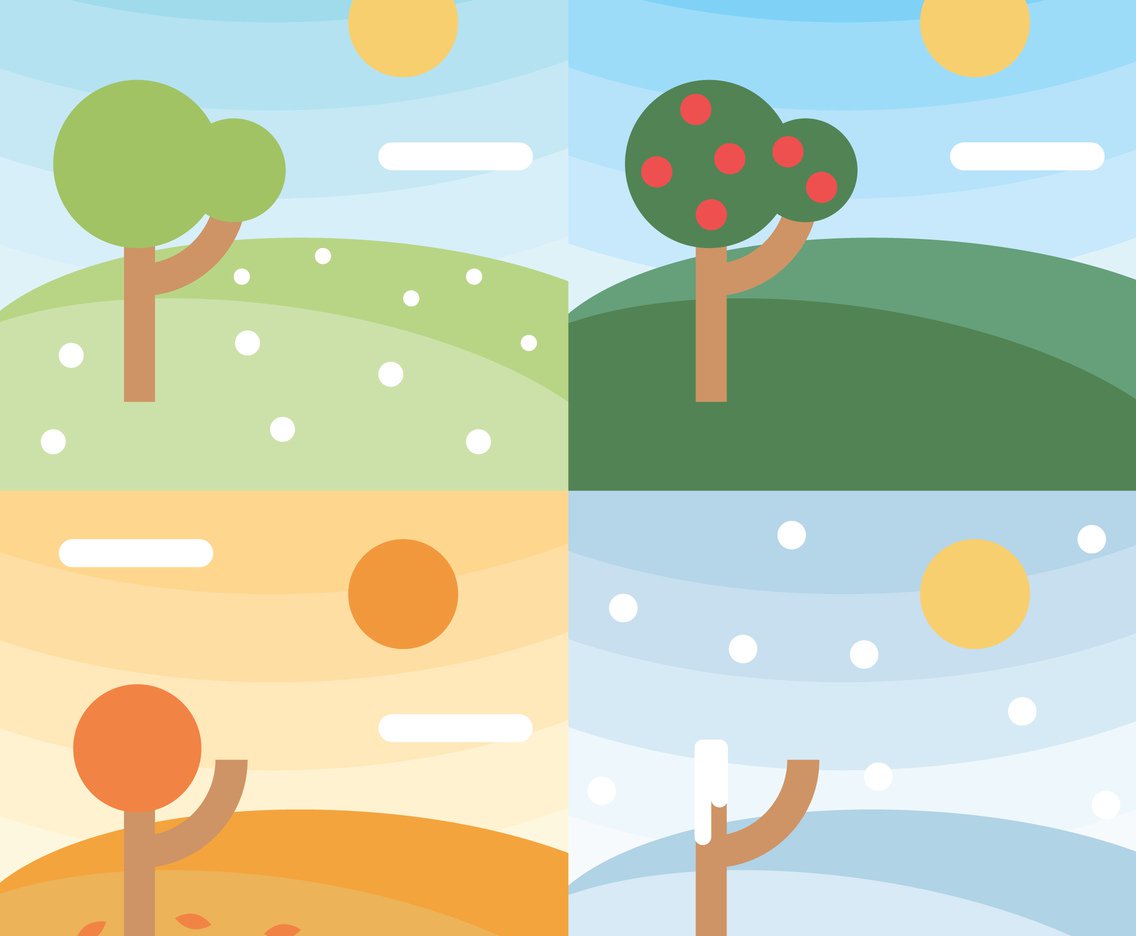 1136x936 Vector Four Seasons Backgrounds Vector Art Amp Graphics