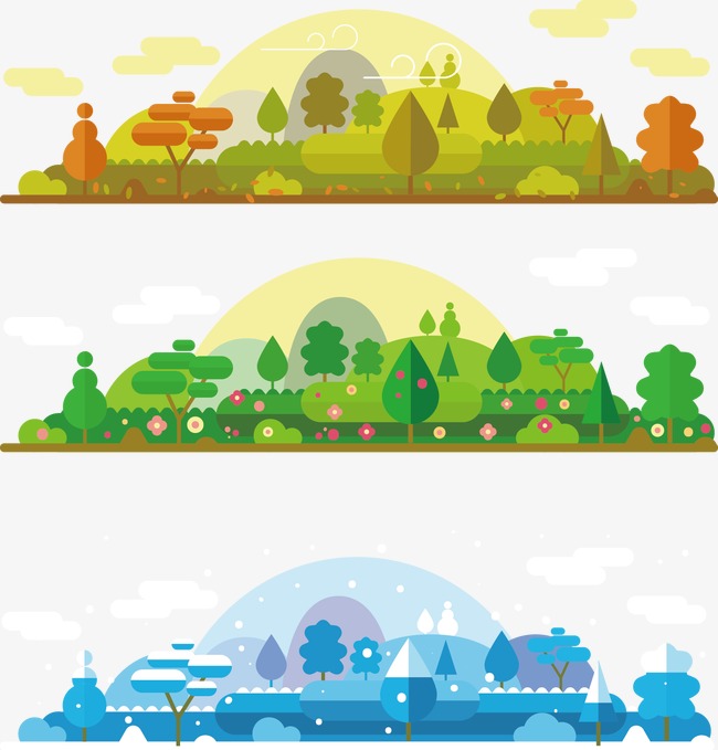 650x679 Vector Painted Seasons, Vector, Hand Painted, Four Seasons Png And
