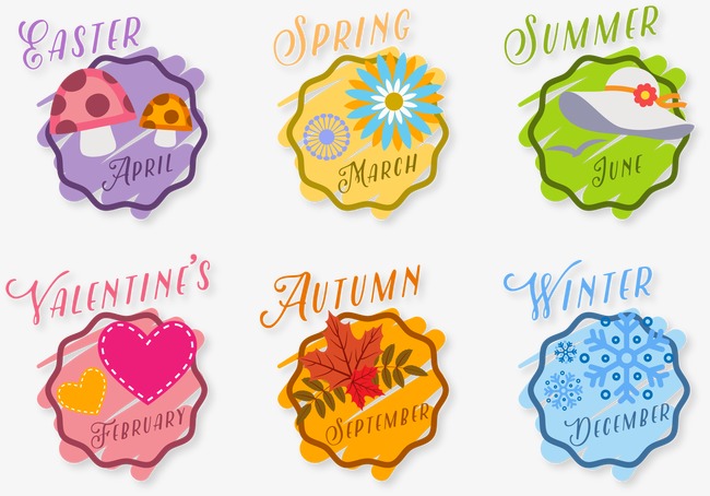 650x454 Four Seasons Icon Creative, Vector, Four Seasons, Mushroom Png And
