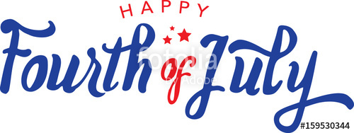 500x188 Calligraphic Fourth Of July Vector Typography Stock Image And