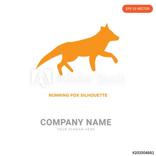 500x500 Running Fox Company Logo Design