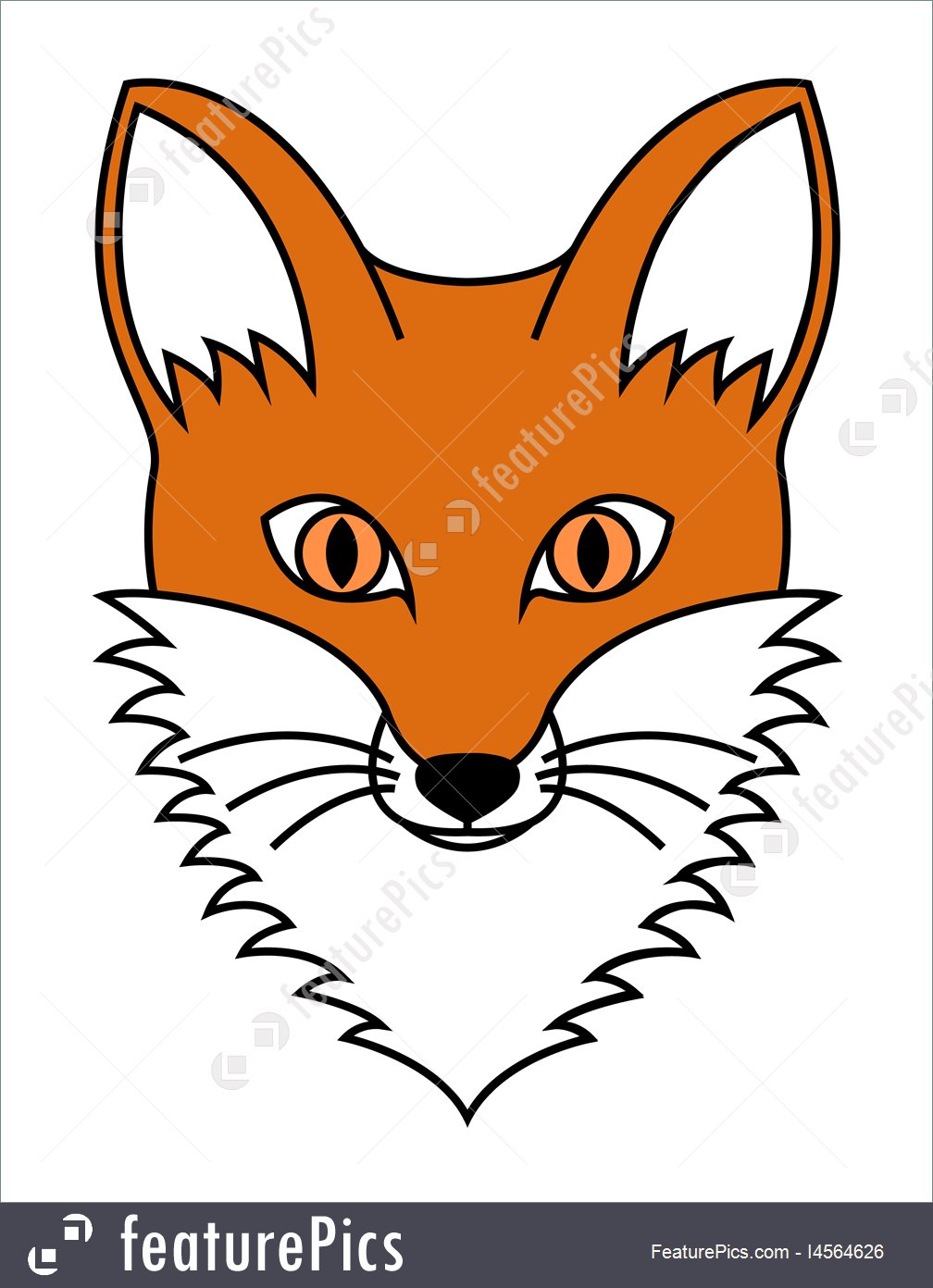1008x1392 Fox Head Vector Stock Illustration I4564626