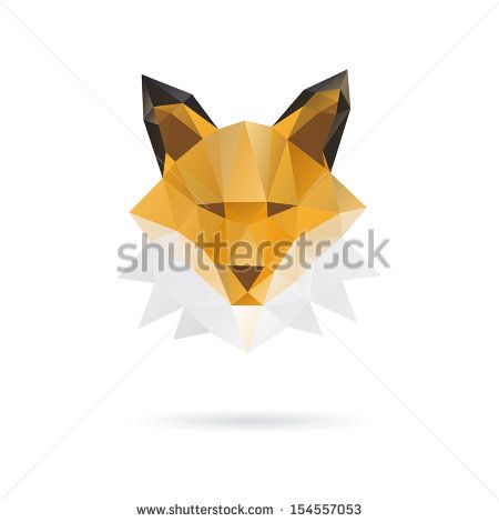 450x470 Fox Head Abstract Isolated On A White Backgrounds, Vector