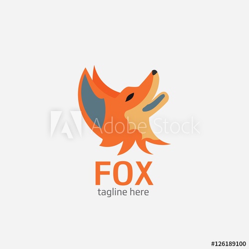 500x500 Fox Head Vector Illustration. Illustration Of Fox Head Cartoon