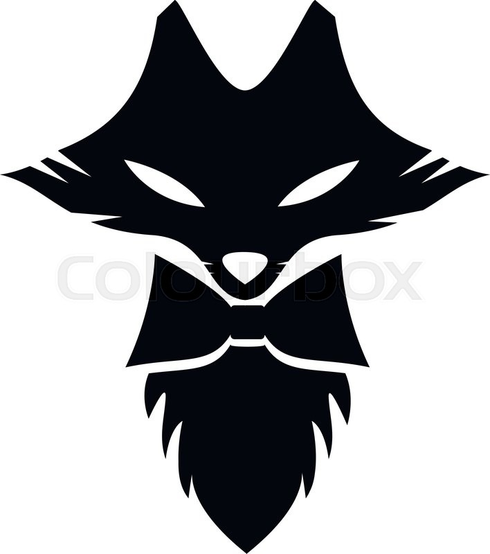 708x800 Vector Image Of An Fox Head On White Background. Template Logo