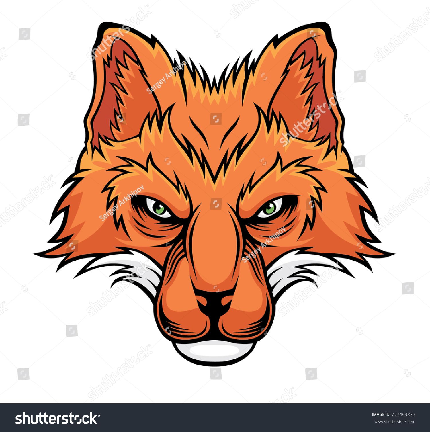 1500x1507 Fox Head Vector Mascot Icon. Shutterstock