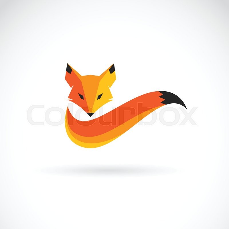 800x800 Vector Image Of An Fox Design On White Background Stock Vector