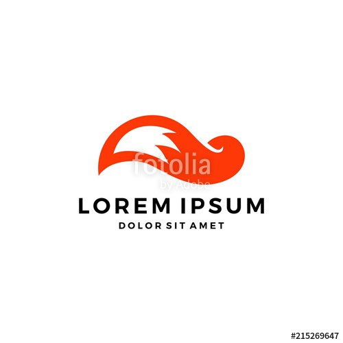 500x500 Fox Tail Logo Vector Element Icon Illustration Stock Image And