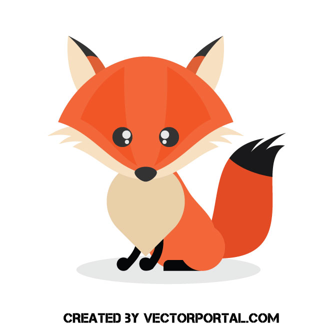 660x660 Fox Cartoon Vector Image