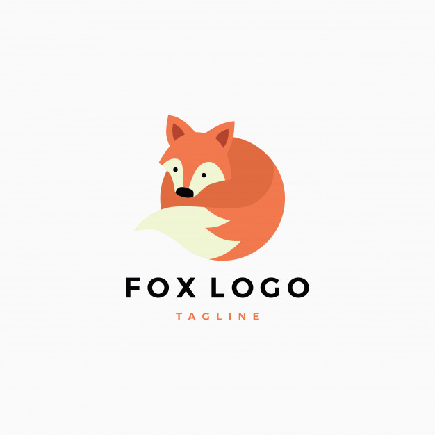 626x626 Little Cute Fox Vector Flat Logo Mascot Illustration Template