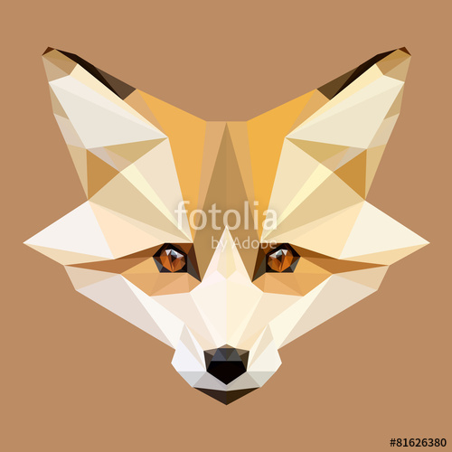 500x500 Low Poly Fox Vector Stock Image And Royalty Free Vector Files On