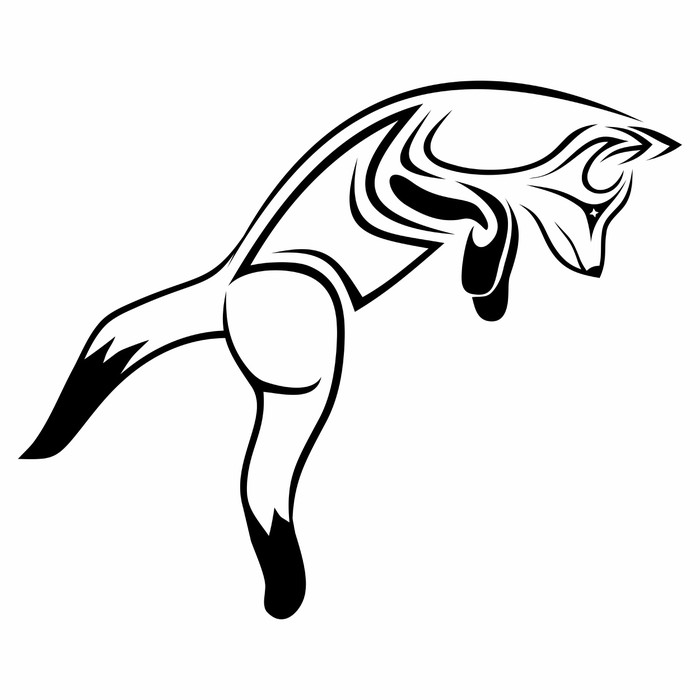 700x700 Tribal Fox Vector Tattoo Poster We Live To Change