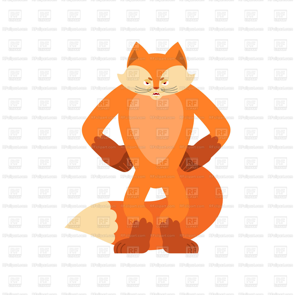 1200x1200 Fox Angry Pose Vector Image Vector Artwork Of Plants And Animals