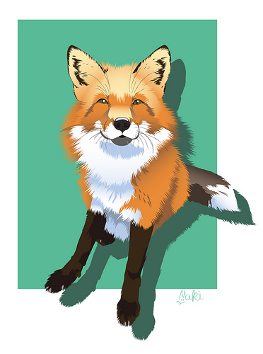 372x500 Hap Hap Blog Fox Vector Art