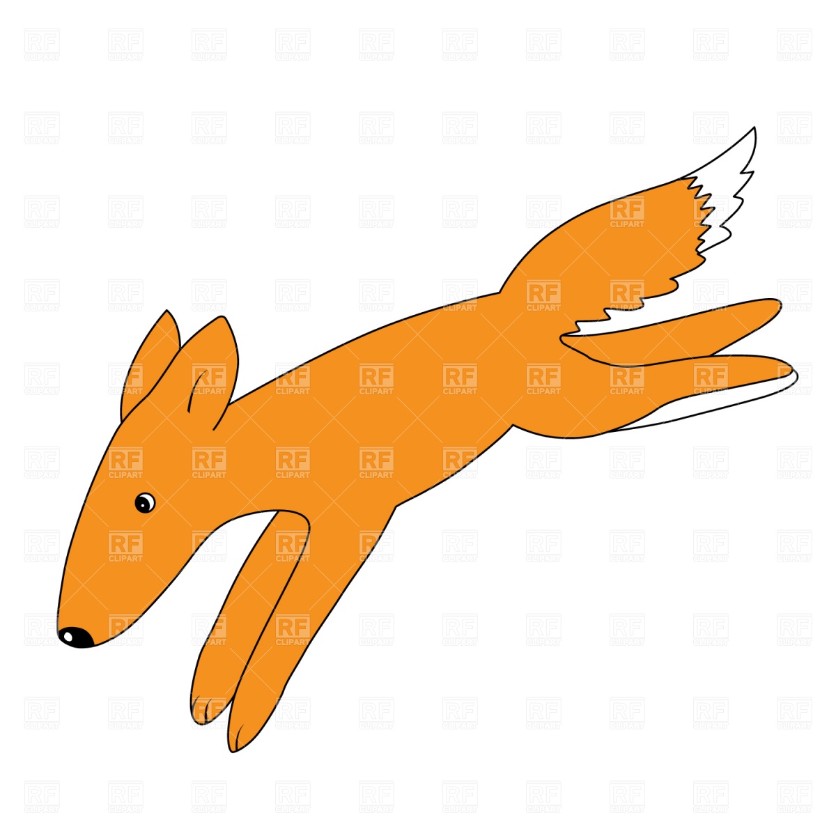 1200x1200 Running Cartoon Fox Vector Image Vector Artwork Of Plants And