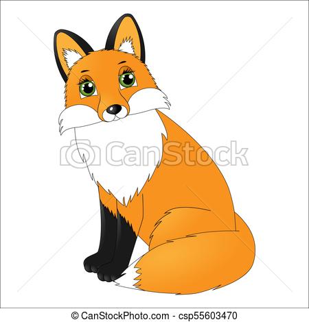 450x470 Cute Cartoon Fox Vectors Illustration