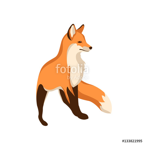 500x500 Fox Vector Illustration Style Flat Stock Image And Royalty Free