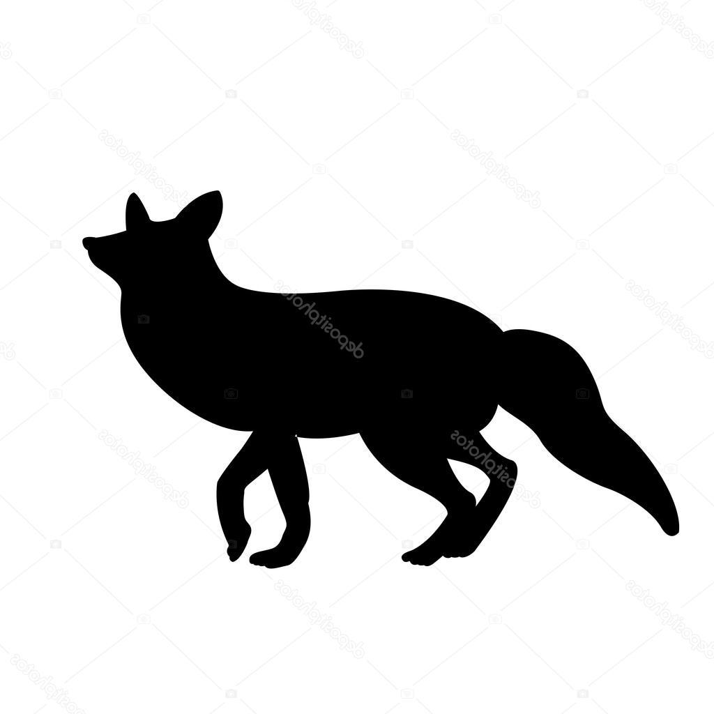 1024x1024 Best Free Stock Illustration Red Fox Vector Black Drawing