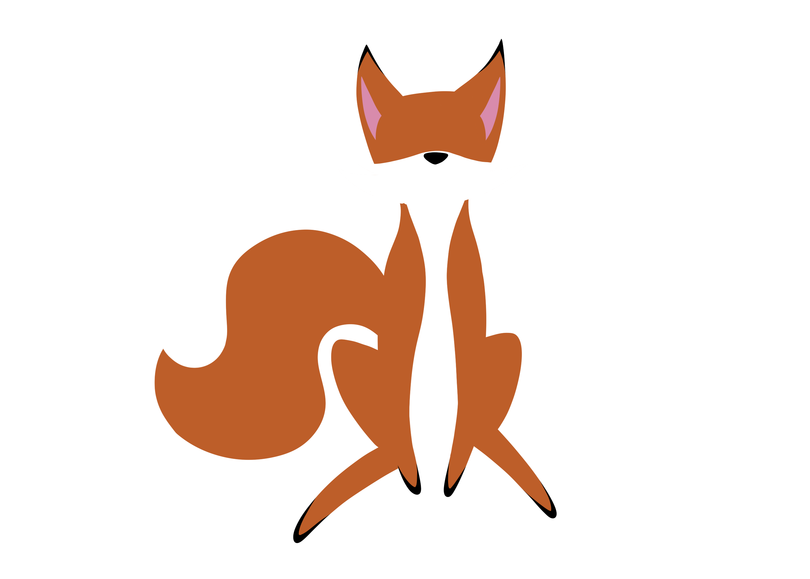 2800x2000 Fox Vector Sitting By Cleoziep