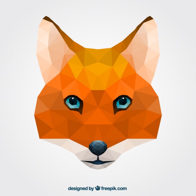 626x626 Polygonal Fox Vector Free Download