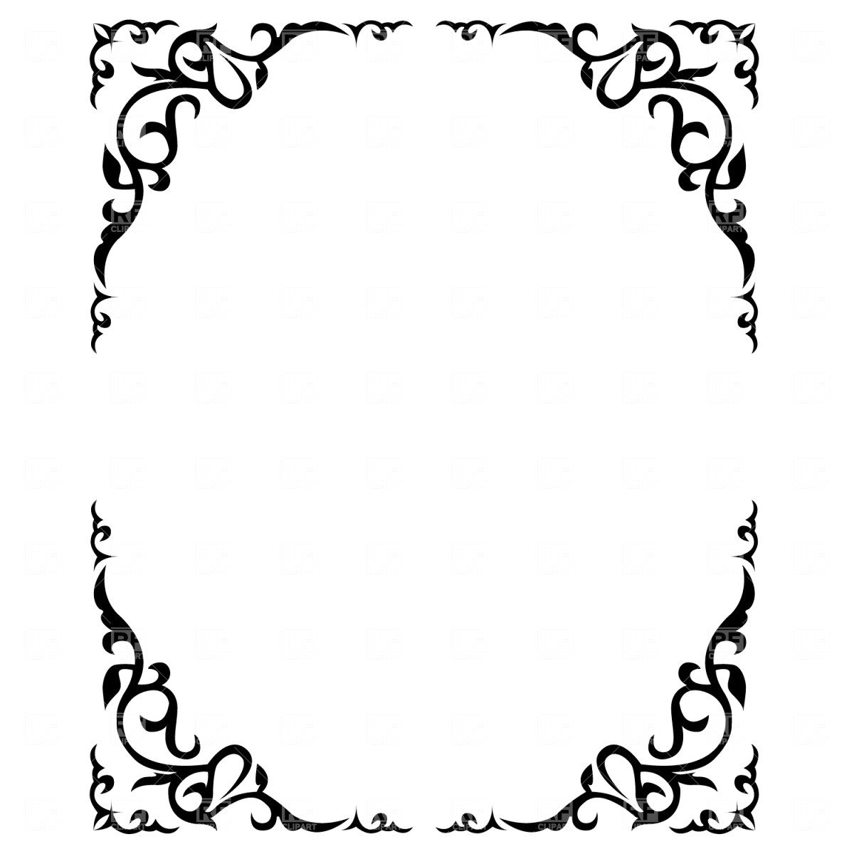 1200x1200 Vector Set Of Abstract Frames Borders 12