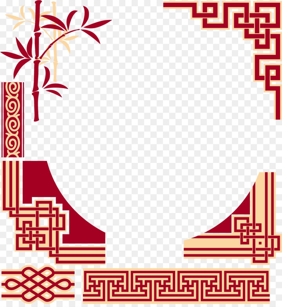 900x980 China Chinese Cuisine Picture Frame Pattern