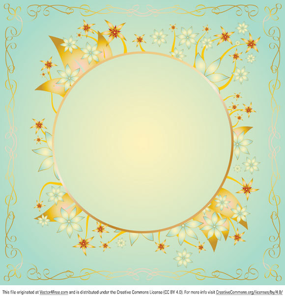 580x608 Free Gold Frame Design Vector