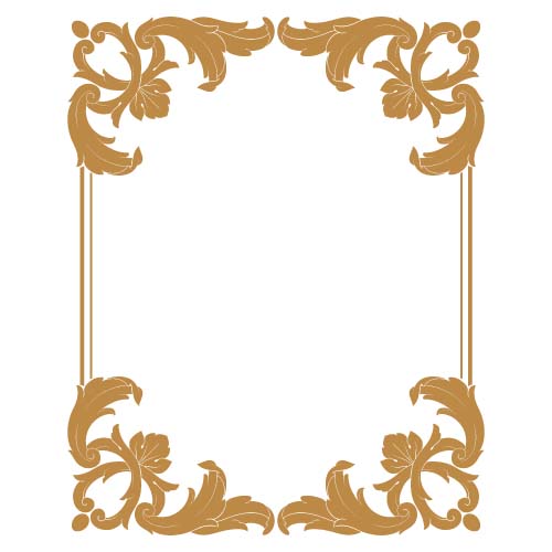 500x500 Classical Baroque Style Frame Vector Design 09 Free Download