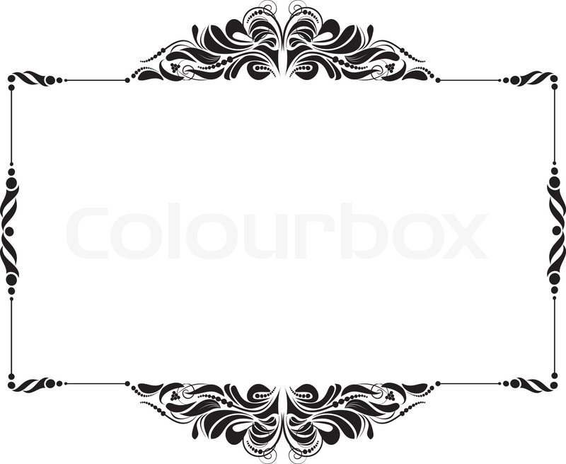800x655 Decorative Frame For Design In Vintage Styled No Title Stock
