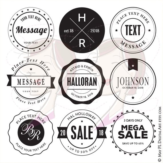 570x570 Simple Logo Design Minimalist Circle Badge Logo Frames Etsy