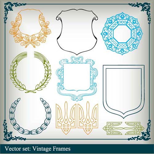 500x500 Various Vector Frame Set 01 Free Download