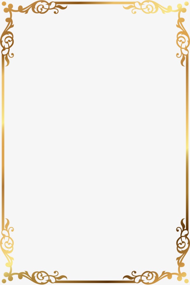 650x972 Vector Gold Pattern Frame, Vector, Golden, Pattern Png And Vector