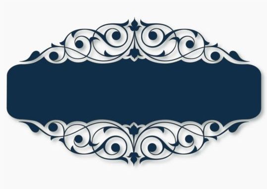 539x381 Beautiful Blue Floral Frame Vector 02 Free Download