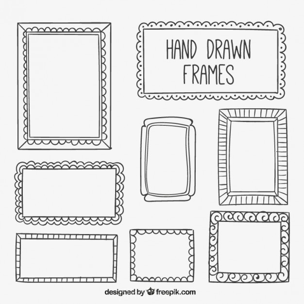 626x626 Ai] Collection Of Hand Drawn Frame Vector Free Download