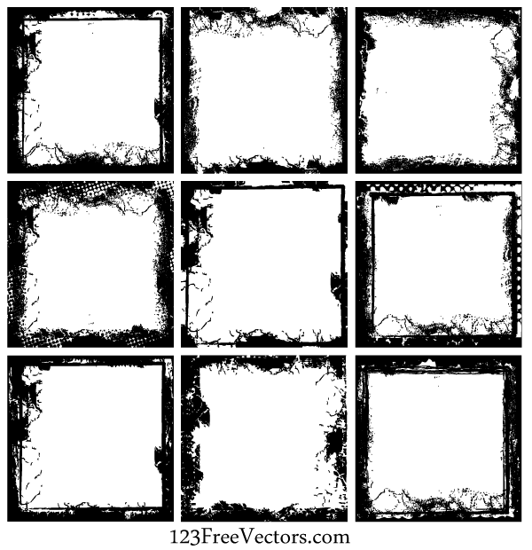 600x620 Free Grunge Frame Vector Free Download Psd Files, Vectors