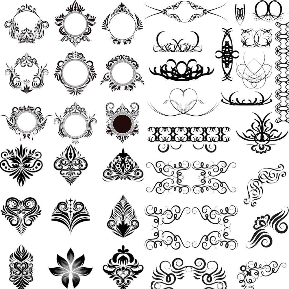 1000x1000 Ornamental Elements And Frames Vectors Free Download