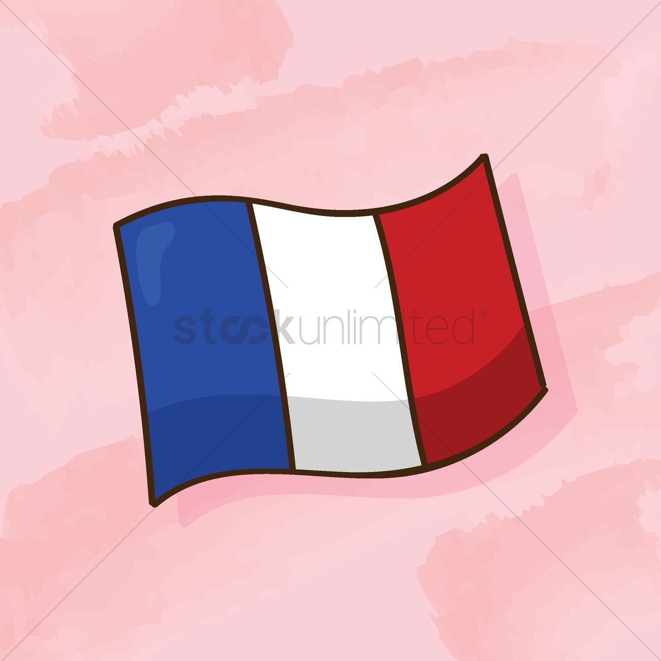 1300x1300 France Flag Vector Image