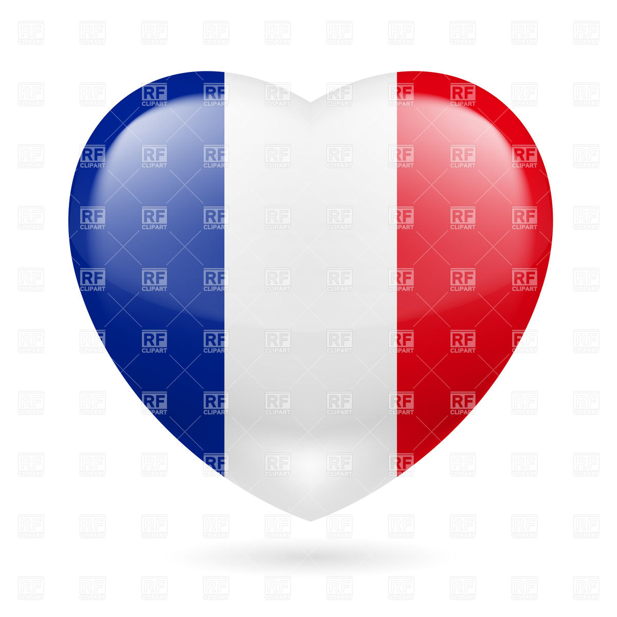 1200x1200 Heart With French Flag Colors. I Love France Vector Image Vector